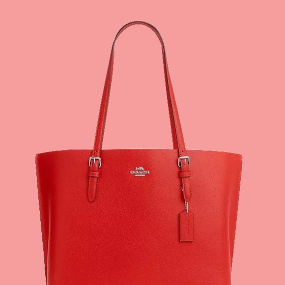 New with Tag Coach Mollie Red Tote Bag - Picture 8 of 9